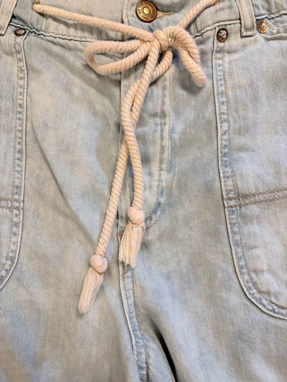 Free People Light Blue Denim Jean Shorts - Picture 6 of 6